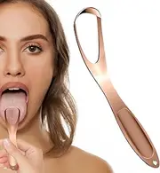 Stainless Steel Tongue Scraper - Oral Deep Cleaner Tool,Stainless Steel Fan Shape Tongue Scraper Cleaner for Daily Adults Use In Bathroom