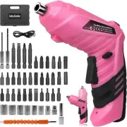 Electric Screwdriver Cordless Drill, 47 Pieces Rechargeable Battery Screw Driver