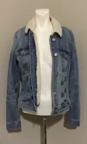 AMERICAN EAGLE SHERPA LINED DENIM JEAN JACKET SIZE MEDIUM NEW WITH TAGS