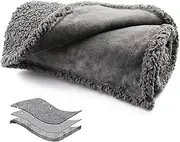 Onarway Waterproof Dog Blanket of Reversible Sherpa Fleece for Bed, Couch, Sofa, and Floor, 70x100cm Medium Waterproof Dog Bed Cover for Puppies, Cats, Dogs or Other Small Medium Pets