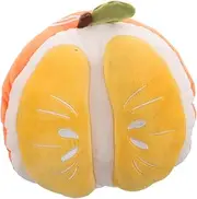 Plush Orange Fruit Pillow Cushion Cute Chair Pillow for Soft Decorative Plush Sofa Lifelike Fruit Design for Living Room Classroom and Bed Orange