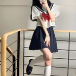 高品質少女JK💞正統JK 關西襟 三線 蝴蝶結 藍色 日本水手服 學生服 COSPLAY 短袖