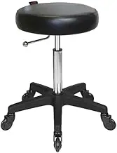 Joiken Turbo Black Salon Stool - Black Base, Click'n Clean Castor Wheels
