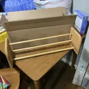 Napa Valley Box Co. Wood CD DVD VHS Book Storage Holder Rack Adjustable