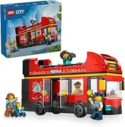 LEGO City Red Double-Decker Sightseeing Bus Toy for 7+ Year Old Boys & Girls, Creative Vehicle Building Set with 5 Minifigures, Kids' Construction Toys, Birthday Treat 60407