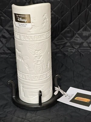 Hallmark Disney Hocus Pocus White w/Black Flame Flameless Candle 9.5 inch