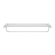 ACA 600mm Chrome Bath Double Towel Rail Rack Bathroom Shelf Holder Bar Wall Mounted