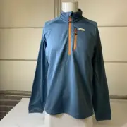 ORVIS Horseshoe Hills Quarter-Zip Fleece Men's Size M Bluestone