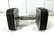 HOIST IRON MASTERS QUICK-LOCK ADJUSTABLE DUMBBELL WEIGHTS CURL BAR & 10 PLATES