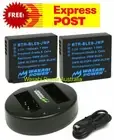 Wasabi Power Battery x 2 for Panasonic DMW-BLE9, Lumix DMC-GF3,GF5,GF6,GX7.GX85