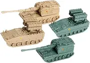 4X 1:144 Tank Model Wheeled Vehicle Model for Kids Boys Birthday Gifts
