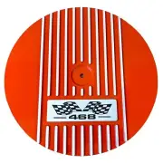 Big Block Chevy 468 Flag Logo - 14" Round Air Cleaner Kit - Orange - Ansen USA