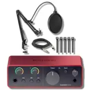 Focusrite Scarlett Solo 4G Studio Recording Bundle with StreamEye BOOMARM1