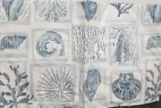 Flannel Back Vinyl Printed Tablecloth 60" ROUND (4-6 people) SEALIFE SQUARES,AP