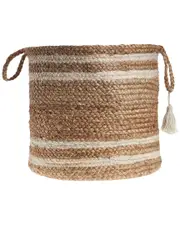LR Home Montego Natural Jute 19in Storage Basket
