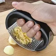 Garlic Press Stainless Steel Garlic Chopper Crusher Kitchen Vegetable Garlic Squeezer Masher Long Handle Mincer Kitchen Gadget Garlic Press