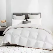 WARFFET Luxurious Goose Feather Down Comforter Queen Size, Ultra-Soft 750 Fill-P