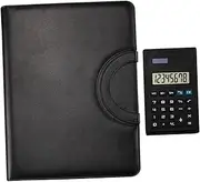 JEWEDECO Business Portfolio Binder Leather Folder with Zipper A4 Document Organizer Stylish Practical