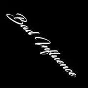 Bad Influence English Letters Car Front Windshield Sticker, Creative Car Vinyl Decal Greywhite 19.69x3.15inch