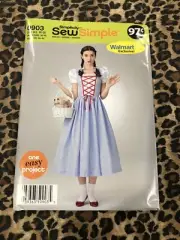 SIMPLICITY Sewing Pattern 0903 COSTUME DOROTHY WIZARD OZ Size:10-20 Un-CUT(s846