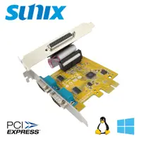 在飛比找PChome24h購物優惠-SUNIX PCIe 2埠 RS-232/1埠Paralle