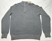 Peter Millar Sweater Mens Small Charcoal Gray 1/4 Quarter Zip NWT MF23S05 New