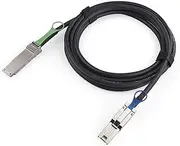 QSFP (SFF-8436) to SFF-8088 DDR Hybrid Mini SAS Cable, External Copper SAS Cable for NetApp DS4243 DS4246 DS2246, 100-Ohm, 1.5-m(4.9ft)