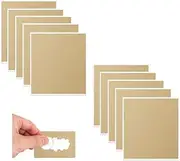 10Pcs Extra Large A4 Size Scratch Off Sticker Cut as You Like,20x23cm(7.87’’x9.06’’) Self Adhesive Scratch Off Label for Games, Cards and DIY Craft (Golden)