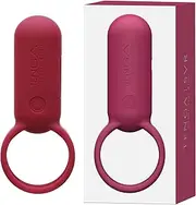 TENGA Smart Vibe Vibrating Penis RING for Men Women and Couples Thrilling Masturbation, Rechargeable Dual Partner Stimulating Vibrator, TSV-003 Carmine