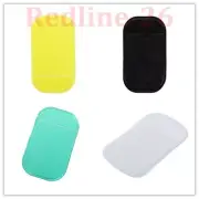 Anti-Slip Car Dashboard Sticky Pad NonSlip Mat-4pc set Yellow+Black+Green+Clear