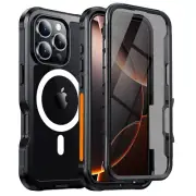 iPhone 16 Pro Max MagSafe Case Shockproof Heavy Duty Cover with Screen Protector