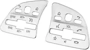 Pizgear Button Sticker Left Hand Drive Car Steering Wheel Button Trim Cover LHD, for Mercedes, for Benz, for CLA Class C118 2020 2021 car Steering Wheel Switch kit