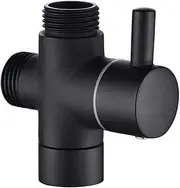 Ciencia On Off Valve - Brass Metal 3 Way G 1/2 Diverter Valve for Hand Shower, Black Parts, DSF007C