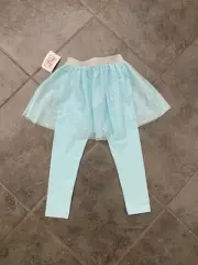 Bailey Lane Pant With Tutu Girls XS 4-5 NWT! Light Blue/silver Accents