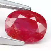 1.1 Ct. Top Quality Unheated Red Ruby Gemstone WITH GLC CERTIFY