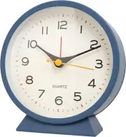 4.5" Battery Operated Antique Retro Analog Alarm Clock, Small Silent Bedside Des