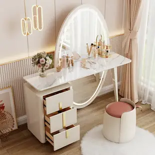意式輕奢梳妝臺全身鏡收納柜一體小戶型臥室現代簡約巖板化妝桌