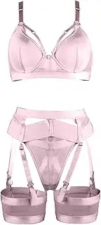 [Generic] Yes Daddy Lingerie for Women Lingerie Sheer Matching 4 Lingerie Set Sexy Lingerie for Women Corset Set