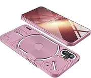 JIUYEKEW Magnetic Case for Nothing Phone 1 Compatible with Magsafe Transparent Matte Hard PC Heavy Duty Protective Cover for 1+ Nothing Phone (Rose Gold)