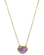 Adornia Fine Jewelry 14K Over Silver 2.00 ct. tw. Amethyst February Birthstone Necklace