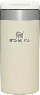 [STANLEY] Aerolight Transit Travel Mug 0.35L - Keeps 4 Hours Hot - 6 Hours Cold - Dishwasher Safe - Leakproof - Car Cup Holder Compatible - Thermos Coffee Mug - Cream Metallic