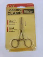 3.5" Locking Clamp Hemostat Style Scissors #99931 Tapered to 3/64" Magnetic