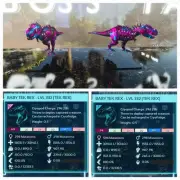 ARK ASCENDED PVE OFFICIAL PAIR BABY TEK REX HIGH STATUS 907% MELEE PC/XBOX/PS5