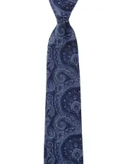 [Dom Bagnato] Ventaglio Paisley Silk Tie in Navy