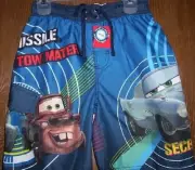Disney CARS Swim Trunks 6/7 NeW Swimtrunks Board Shorts Finn McMissile Mater NWT