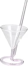 UTHCLO Creative Glass Cocktail Cup Unique Drinking Glasses for Parties Stylish Spiral Design for Whiskey and Beverages