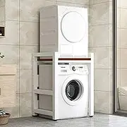 Stackable Laundry nization Shelf Unit for Bathroom Space Saver Washing Machine Dryer Kit