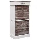 Paulownia Wood Shoe Cabinet Storage Rack Shelf Hallway Shoes Organiser Cupboard
