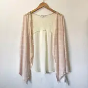 NWT ten sixty Sherman girls pink/white cardigan