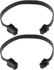 EMSea 2PCS 6 Pin PCIe Power Extension Cable 6 Pin Male to 6 Pin Female Adapter Cable 18 AWG 12V 30cm for Computer Graphics Cards